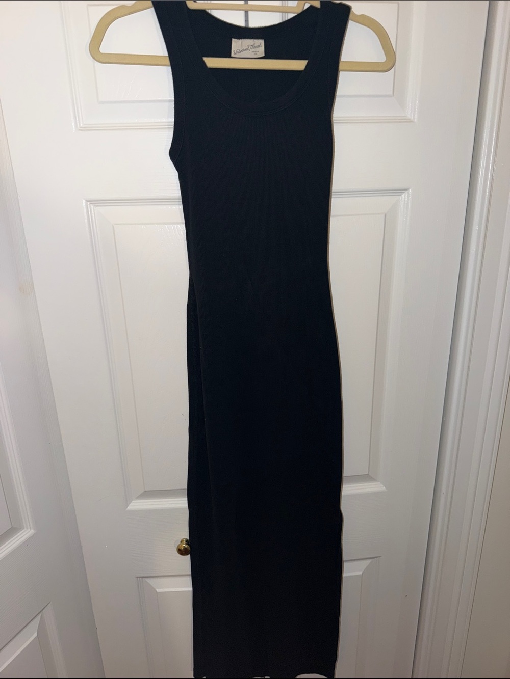 Universal Thread Black Sleeveless Maxi Ribbed Dress